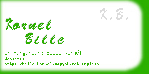 kornel bille business card