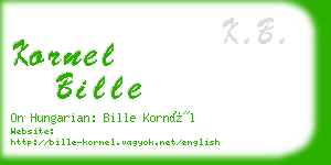 kornel bille business card